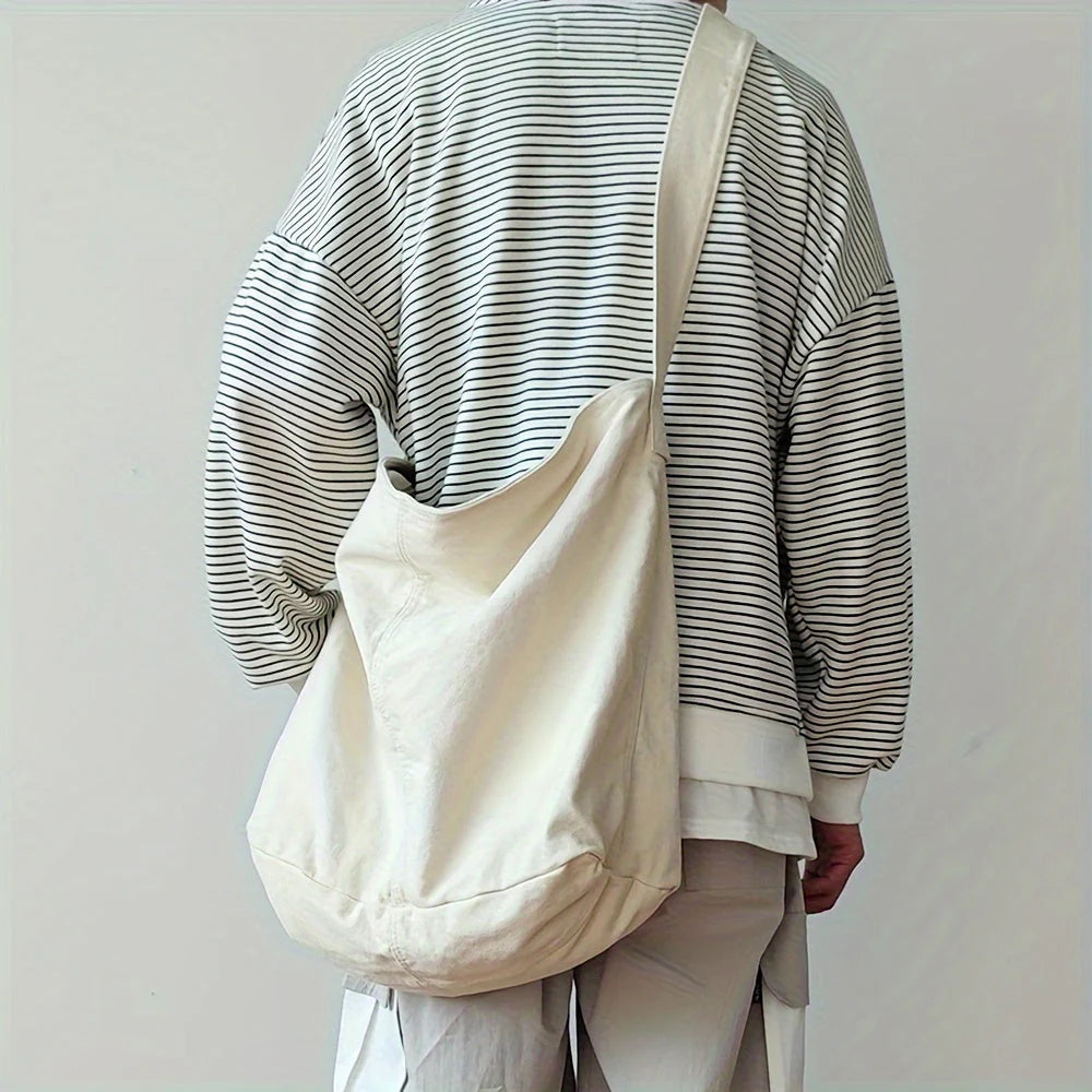 Harris – Canvas Shoulder Bag With Adjustable Wide Strap