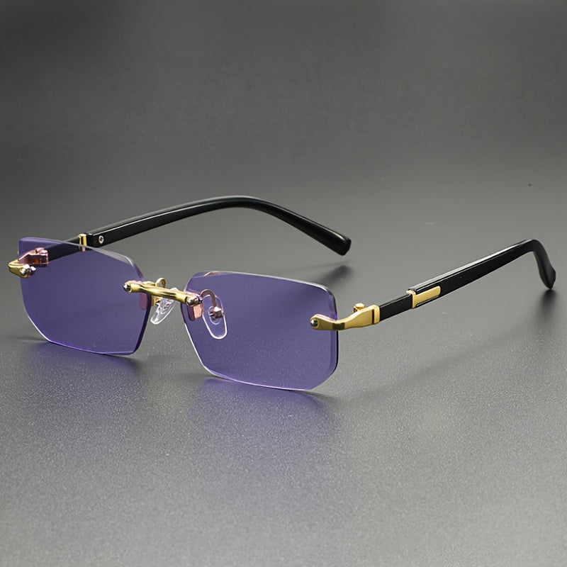 Auren – Square Rimless Glasses With Stainless Steel Temples