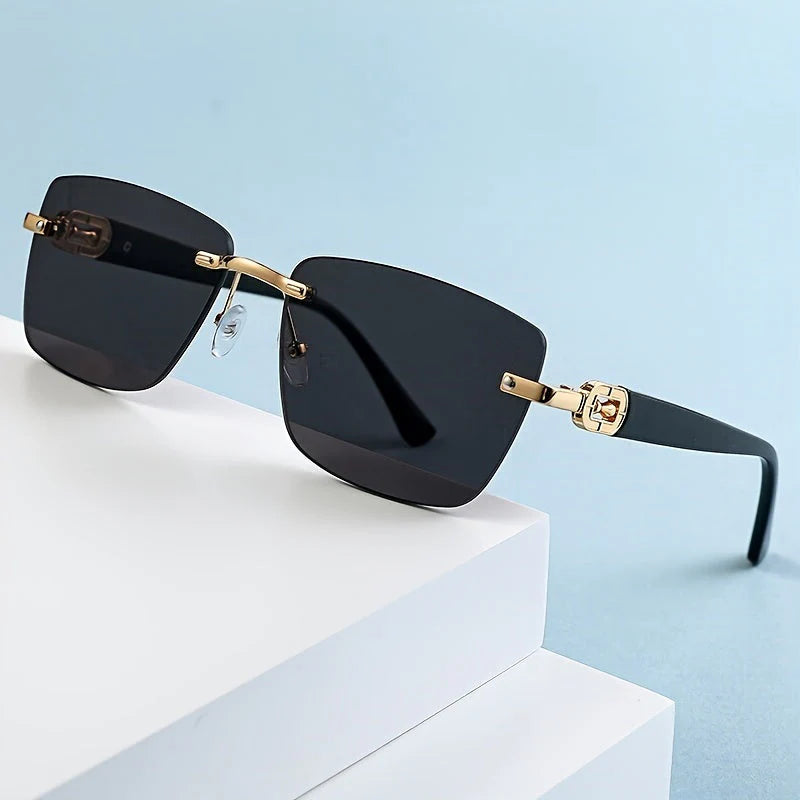 Elias – Sunglasses With Rimless Square Frame And Lightweight Alloy