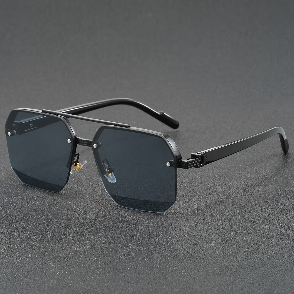VisionEdge – Half-Rimmed Glasses With Zinc Alloy Frame and PC Lenses