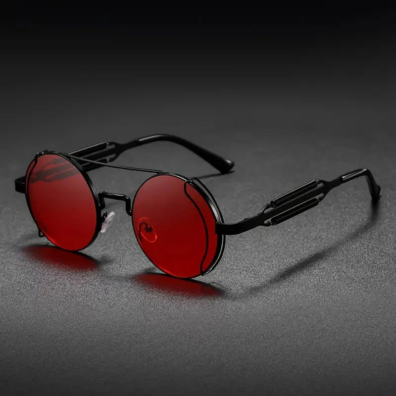 Quentin – Steampunk Sunglasses With Metal Frame and Polarised UV400 Lenses