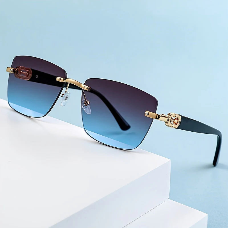 Elias – Sunglasses With Rimless Square Frame And Lightweight Alloy
