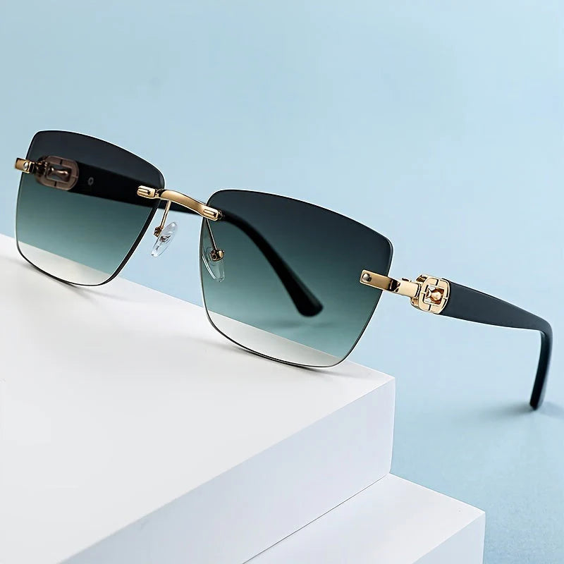 Elias – Sunglasses With Rimless Square Frame And Lightweight Alloy