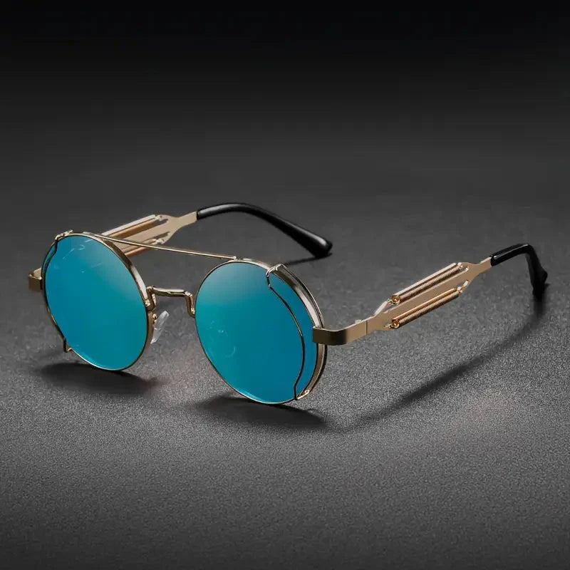 Quentin – Steampunk Sunglasses With Metal Frame and Polarised UV400 Lenses