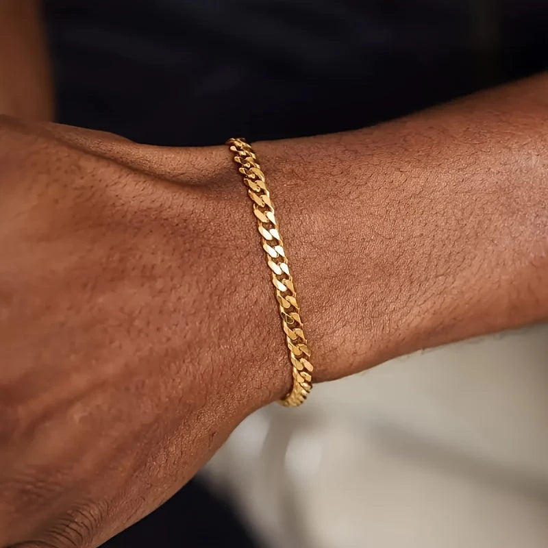 Dorian – Bracelet Set With Twist and Chain Design in Iron