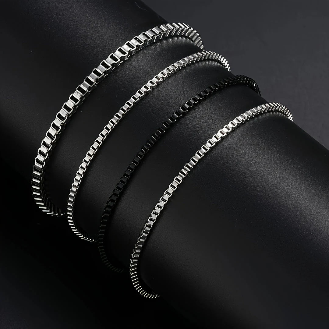 Matteo – Bracelet Set With Stainless Steel Links in 4-Piece Design