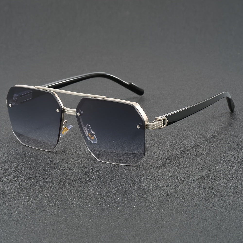 VisionEdge – Half-Rimmed Glasses With Zinc Alloy Frame and PC Lenses