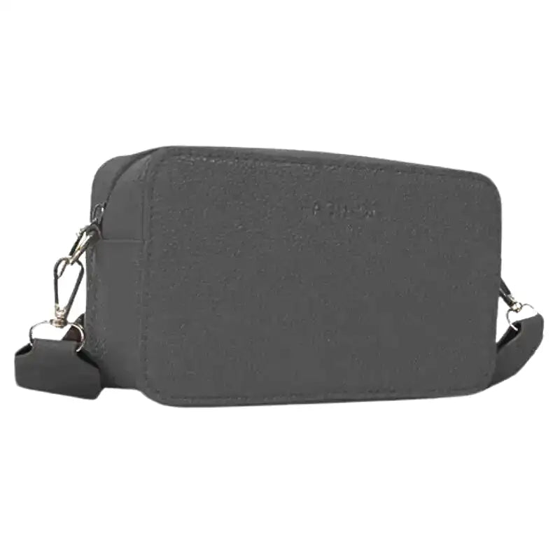 Selina - Square Leather Clutch with Shoulder Strap