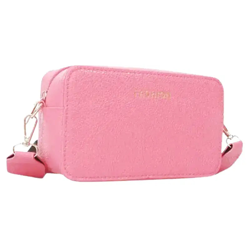 Selina - Square Leather Clutch with Shoulder Strap
