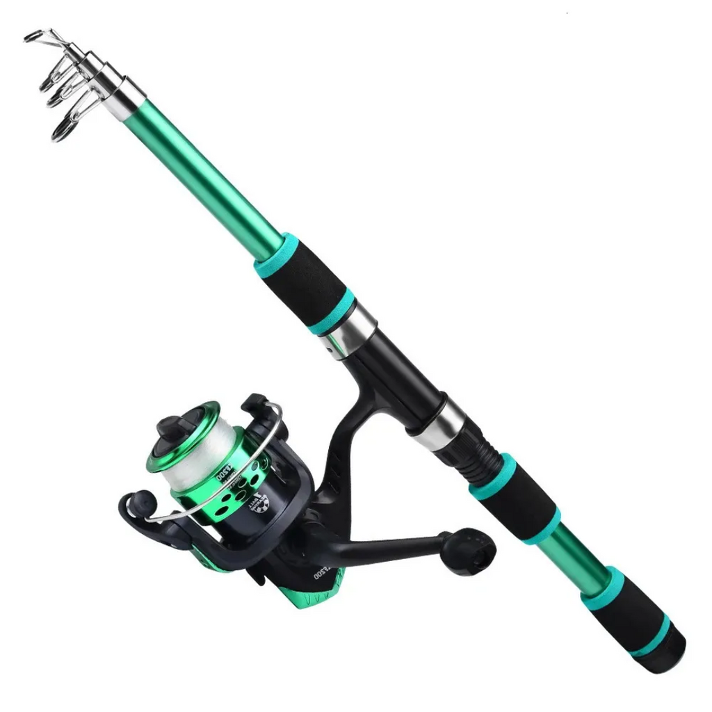 CatchMaster – Telescopic Fishing Rod Set with Spinner Reel and Accessories