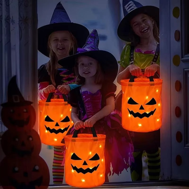 PumpkinGlow - LED Pumpkin Candy Basket For Halloween Decoration
