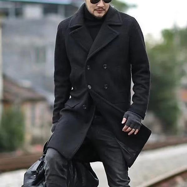 Corvan – Mid-Length Double-Breasted Wool Coat
